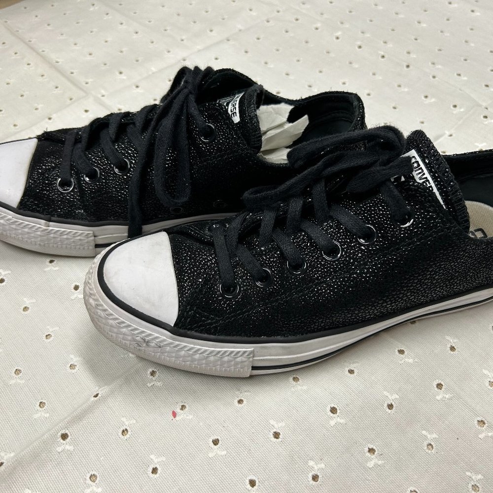 Black Sparkle Converse